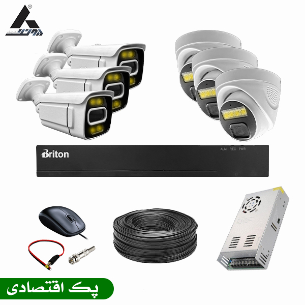 پک دوربین مداربسته 6 کانال سری اقتصادی